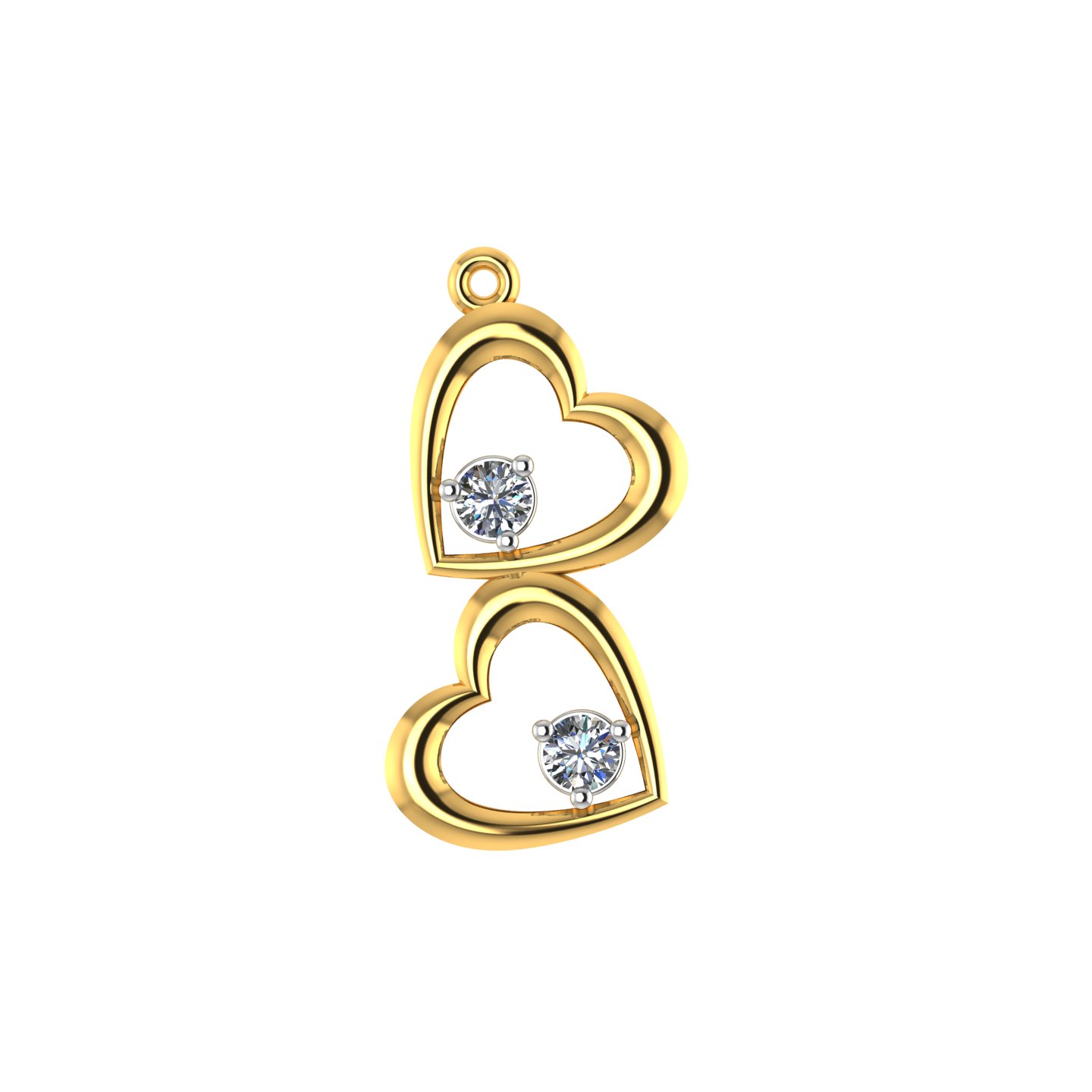 Double Heart Charm