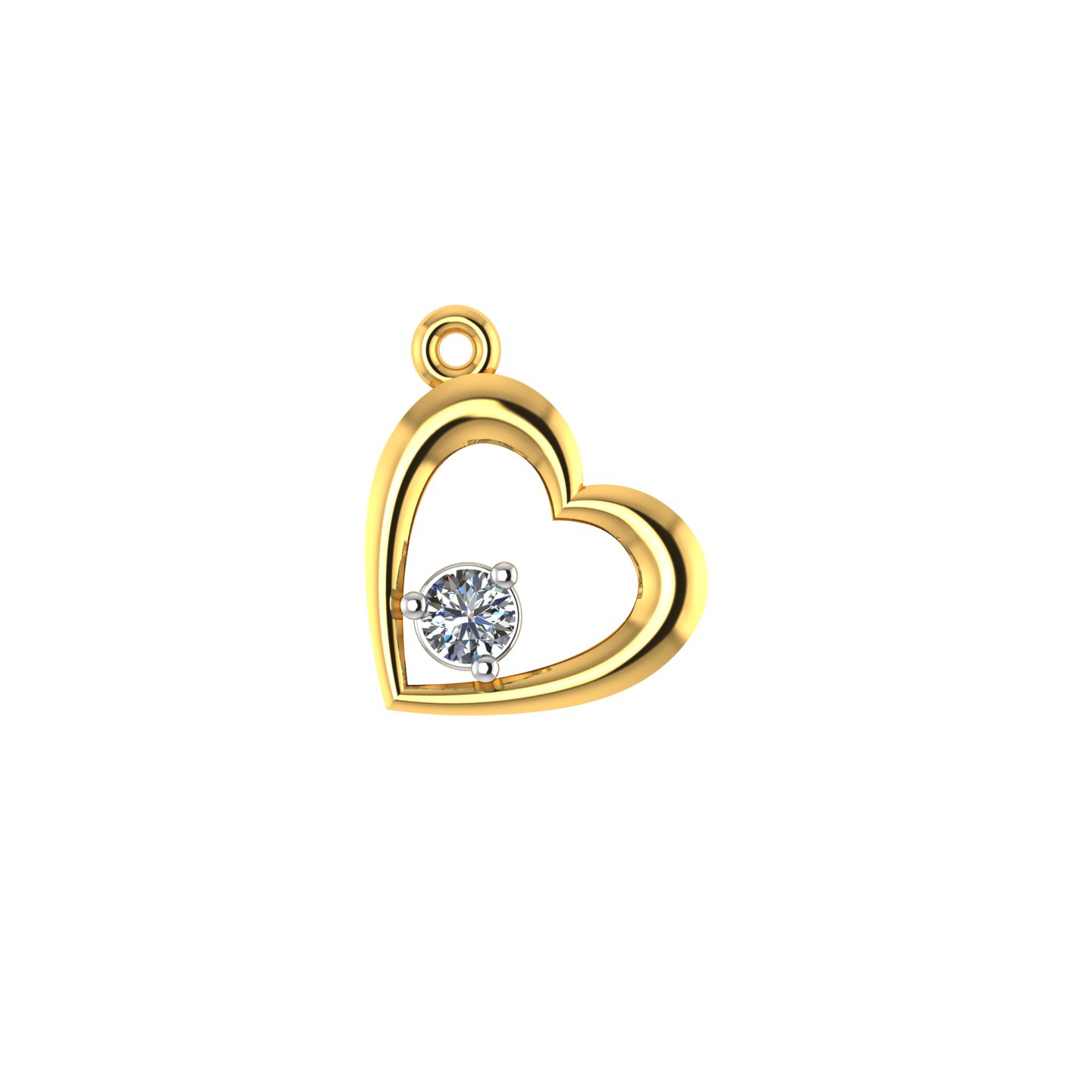 Stone Heart Charm