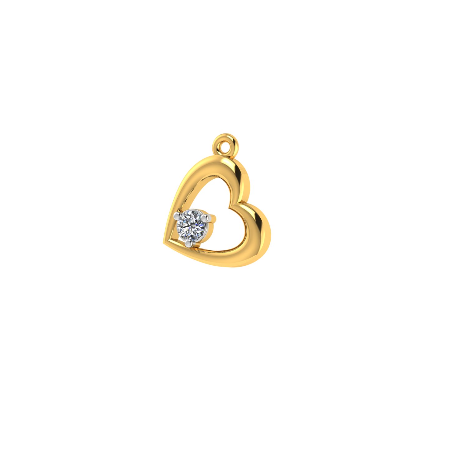 Stone Heart Charm
